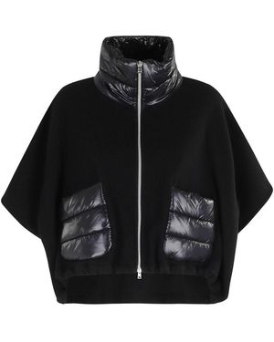 Herno Wool And Nylon Short Down Jacket - Black