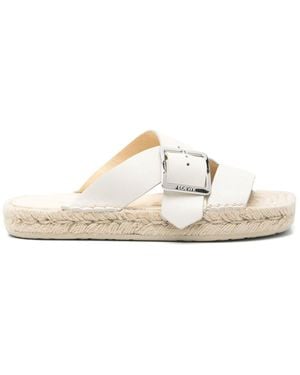 Loewe Petal Leather Sandals - White