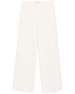 Via Masini 80 Cotton Wide-Leg Trousers - White