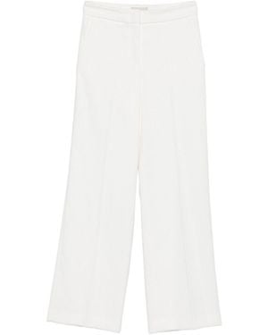 Via Masini 80 Velvet Trousers - White