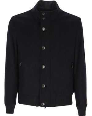 ONTHEBUND Giacca Bomber Con Bottoni - Blu