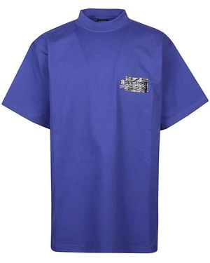 Balenciaga Logo T-Shirt - Blue