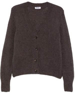Base London Wool V-Necked Cardigan - Brown