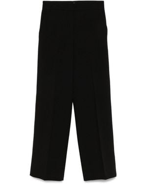 Via Masini 80 Straight-Leg Trousers - Black
