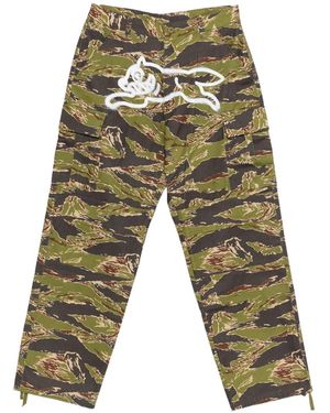 ICECREAM Cotton Cargo Trousers - Green