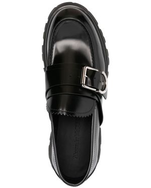 McQueen Logo Loafers - Black