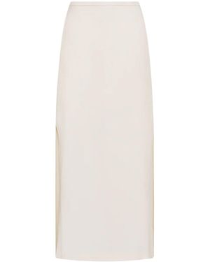 Seventy Long Skirt With Slit - White