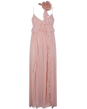 Blugirl Blumarine Dress With Rose - Pink