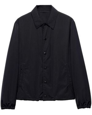 Prada Wool Caban Coat - Blue