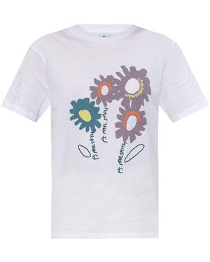 Paul Smith T-Shirt Floral - Bianco