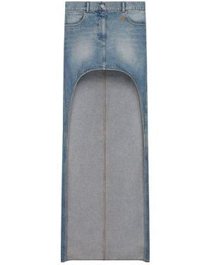 Courreges Denim Cotton Skirt - Grey