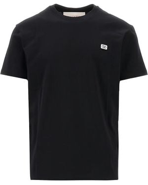 Valentino T-Shirt With Logo - Black