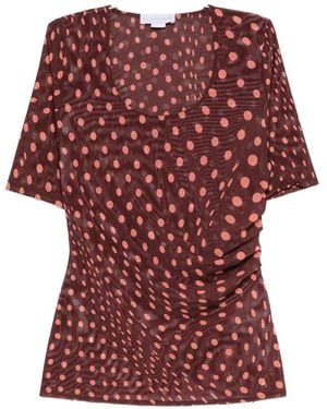 Stella McCartney Polka Dot Top - Red