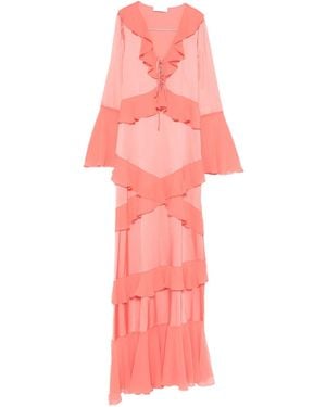 LES FILLES D'EVA Long Dress With Ruffles - Pink