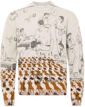 JW Anderson Jacquard Jumper - White