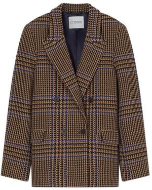 Closed Wool Blend Double-Breasted Jacket - Brown