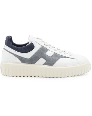 Hogan H-Stripes Leather Trainers - White