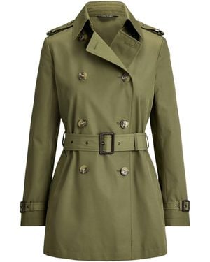 Ralph Lauren Cotton Trench Coat - Green