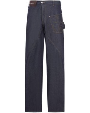 JW Anderson J.W.Anderson Workwear Jeans With Off-Centralized Closure - Blue