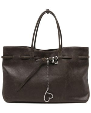 Marge Sherwood Grandma Leather Tote Bag - Black