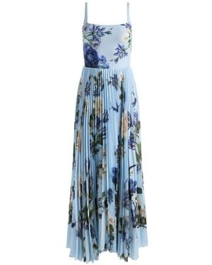 Alice + Olivia Printed Midi Dress - Blue