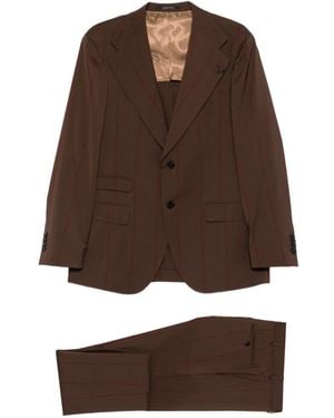 Gabriele Pasini Pinstripe Suit - Brown