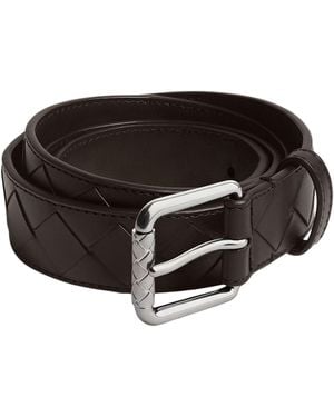 Bottega Veneta Leather Belt - Black
