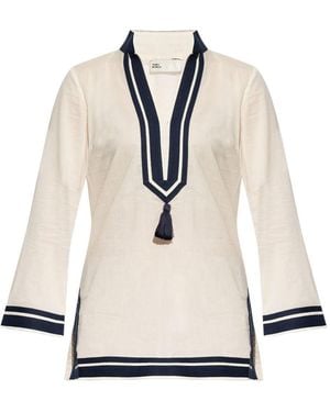 Tory Burch Cotton Tunic Dress - Natural