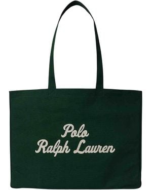 Polo Ralph Lauren Tote Bag With Logo - Green