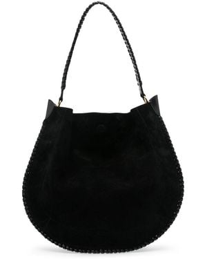 Isabel Marant Oskan Soft Leather Hobo Bag - Black