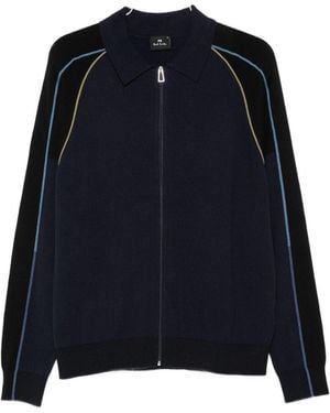 Paul Smith Cotton And Wool Cardigan - Blue