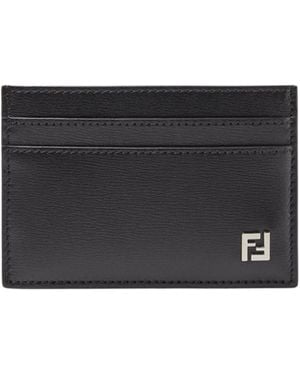 Fendi Ff Squared Card Holder - White