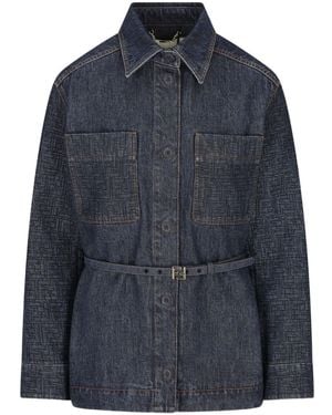 Fendi Denim Cotton Jacket - Blue