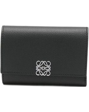 Loewe Anagram Small Leather Wallet - Black