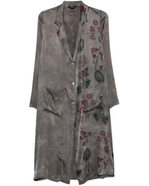 Avant Toi Silk Dust Coat - Grey