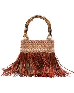La Milanesa Calla Small Handbag - Brown