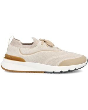 Brunello Cucinelli Sneakers With Lace-Up Detail - White