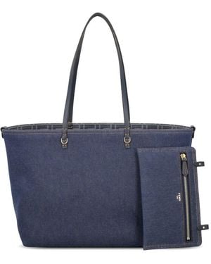 Fendi Roll Medium Tote Bag - Blue