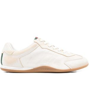 Gucci Leather Sneakers-Donna - Bianco
