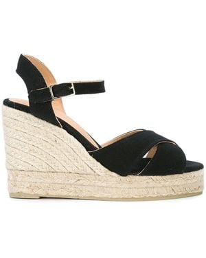 Castañer Sandalo Blaudell Con Zeppa - Nero