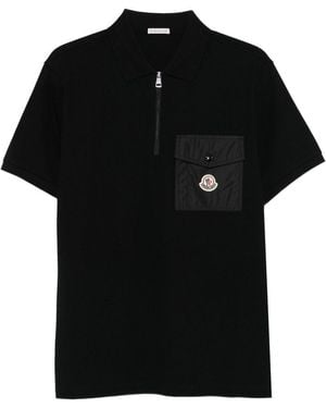 Moncler Logo La Polo - Nero