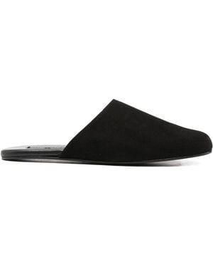 Manebí Suede Leather Slippers - Black