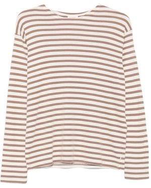 Closed Striped Cotton Blend T-Shirt - White