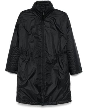 Emporio Armani Nylon Midi Coat - Black