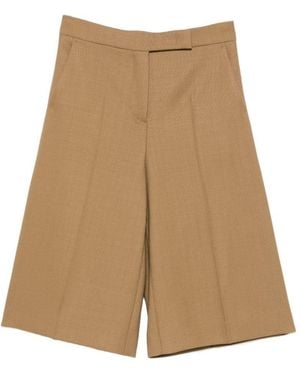 Max Mara Wool Bermuda Shorts - Natural