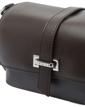 Hogan Flap Small Leather Crossbody Bag - Black