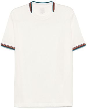 Paul Smith T-Shirt Stripe Detail - White