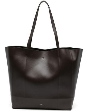 TOTEME Roam Leather Tote Bag - Black