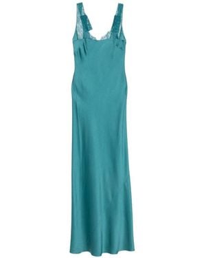 forte_forte Lace Detail Long Dress - Blue