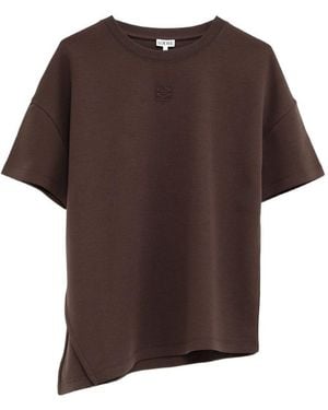 Loewe Anagram Cotton T-Shirt - Brown